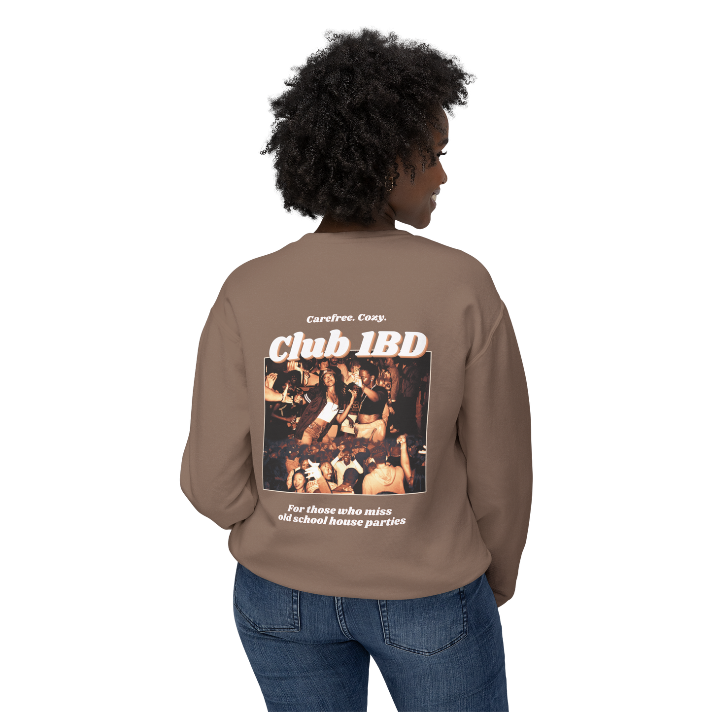 Crewneck Sweatshirt - Club 1BD Collage Back Design