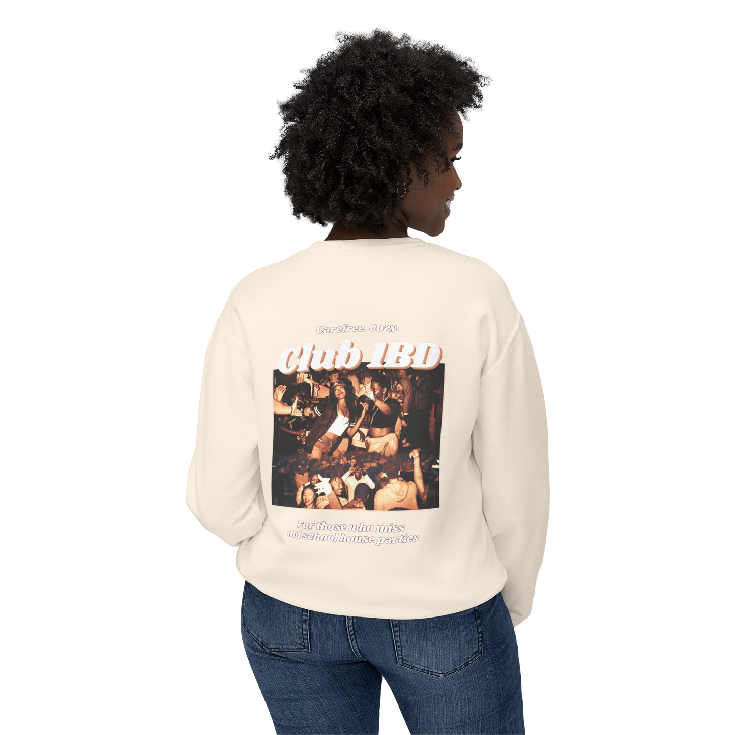 Crewneck Sweatshirt - Club 1BD Collage Back Design