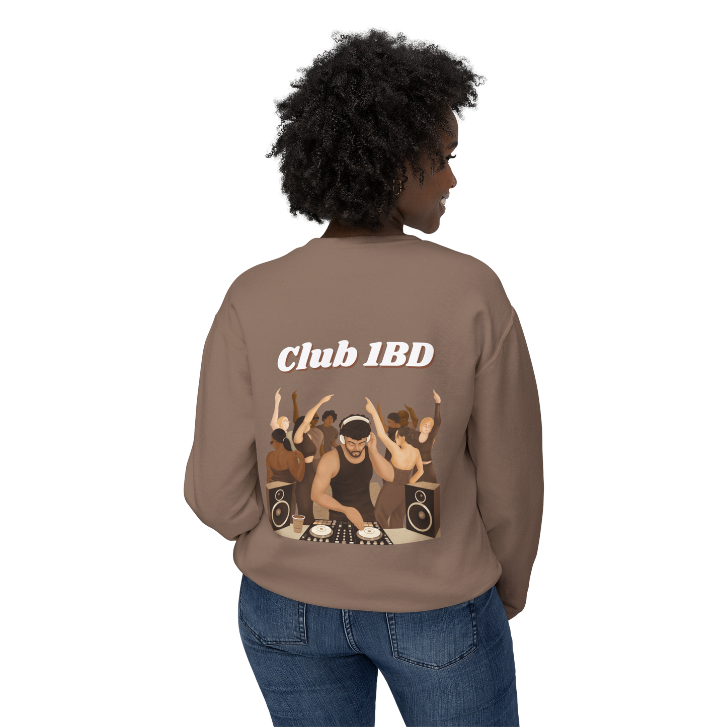 Crewneck Sweatshirt - Club 1BD Animated Back Design
