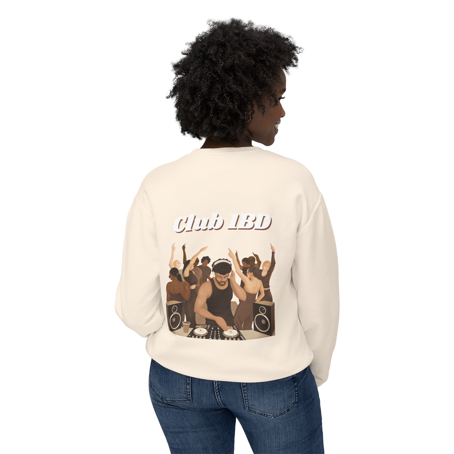 Crewneck Sweatshirt - Club 1BD Animated Back Design